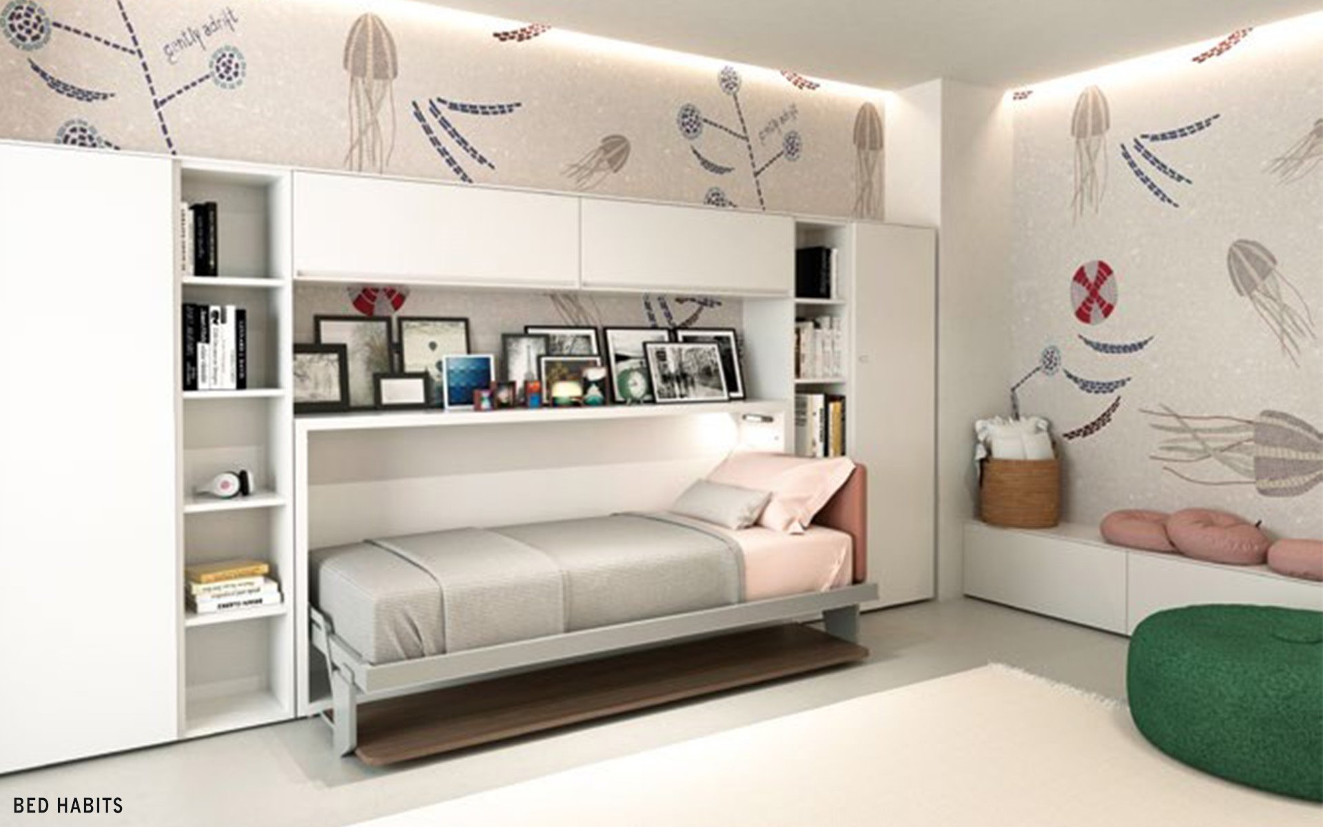 Opklapbed 1persoons BedHabits 2b